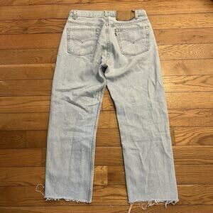 Vintage 90s Levi’s 501 0134 Button Fly Light Wash Cut Off Jeans 32x26